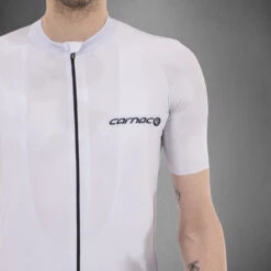 Carnac Men's Meteo Short Sleeve Jersey / White -Planetx Shop CLCAMSSJW P5