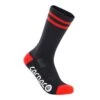 Carnac Stripe Perform Cycling Socks / Black & Red -Planetx Shop CLCASTRPCSBRE P1