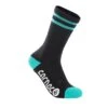 Carnac Stripe Perform Cycling Socks / Black & Teal 2 Carnac Stripe Perform Cycling Socks / Black & Teal -Planetx Shop CLCASTRPCSBTE P1