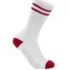 Carnac Stripe Perform Cycling Socks / White & Burgundy