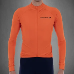 Carnac Men's Long Sleeve Cycling Jersey -Planetx Shop Long sleave jersey orange model