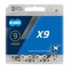 KMC X9 9 Speed Chain / 114 / SIlver/Grey -Planetx Shop k21b